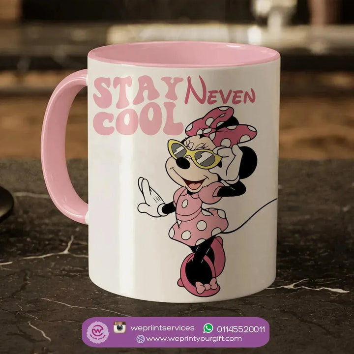 Mug-Colored Inside- Minnie Mouse - WE PRINT