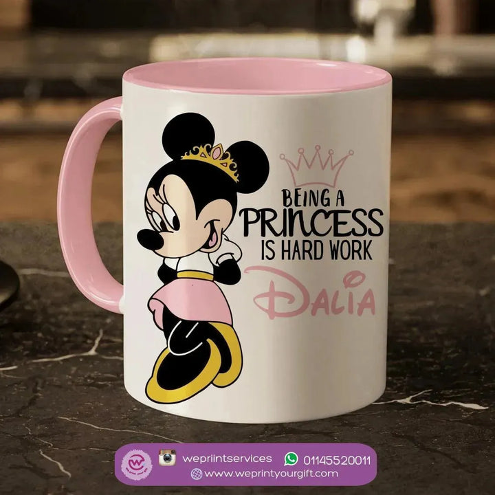 Mug-Colored Inside- Minnie Mouse - WE PRINT