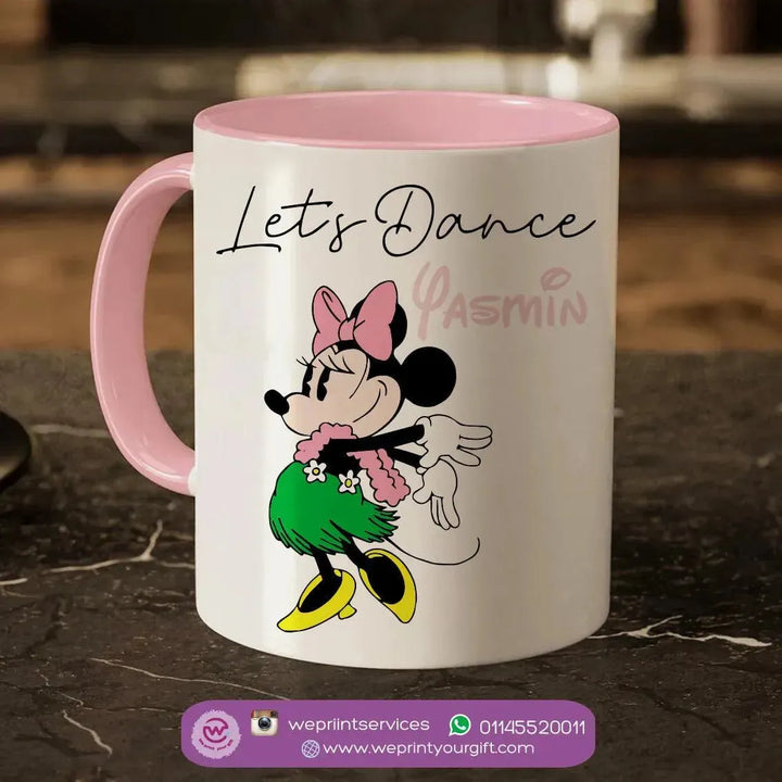 Mug-Colored Inside- Minnie Mouse - WE PRINT