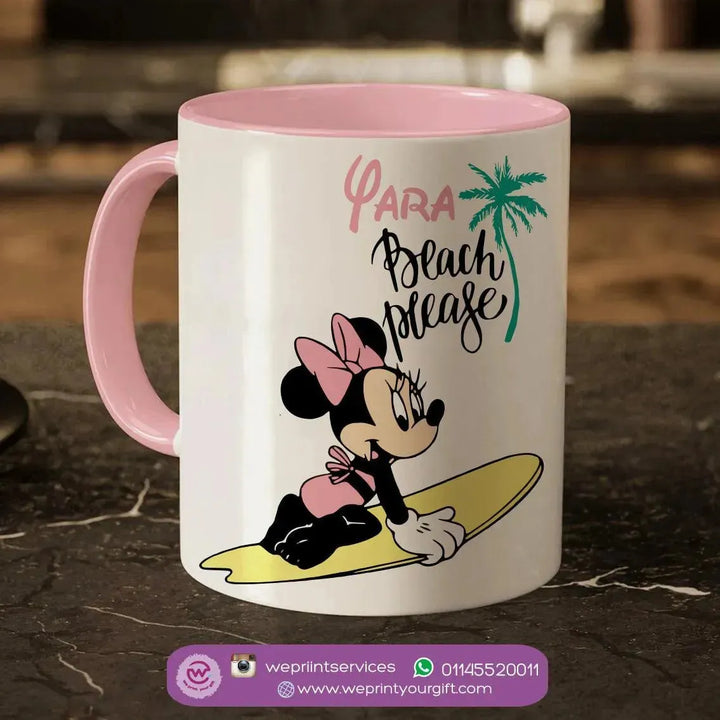 Mug-Colored Inside- Minnie Mouse - WE PRINT