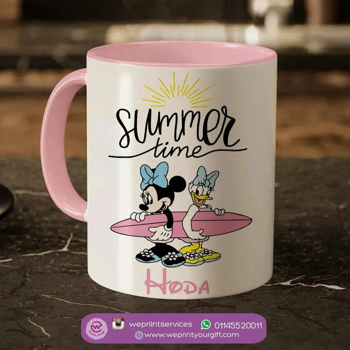 Mug-Colored Inside- Minnie Mouse - WE PRINT