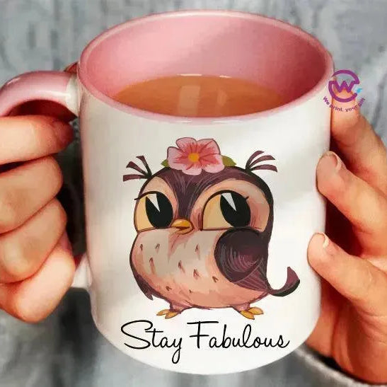 Mug-Colored Inside - Owl - WE PRINT