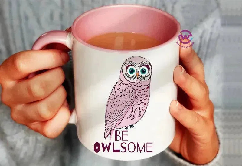 Mug-Colored Inside - Owl - WE PRINT