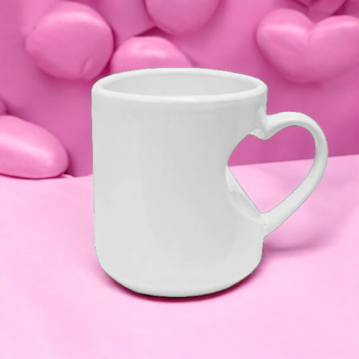 Mug-Heart-Handle -Customization Option - WE PRINT