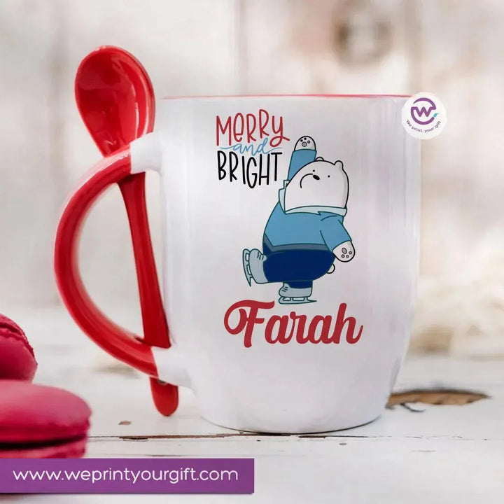 Mug-With Spoon -Bears - WE PRINT