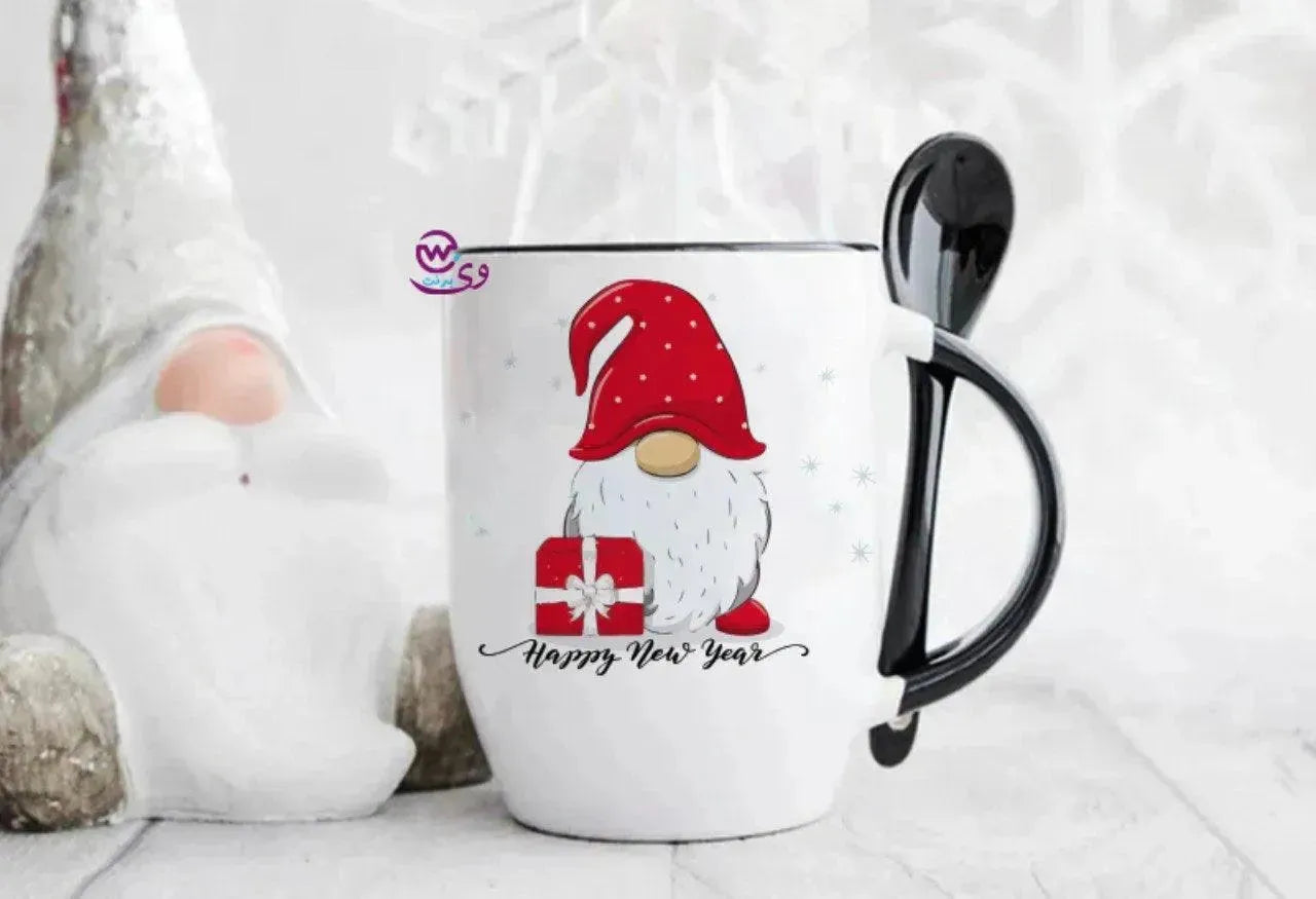 Mug-With Spoon -Christmas-A - WE PRINT
