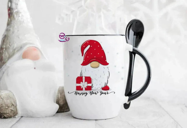 Mug-With Spoon -Christmas-A - WE PRINT