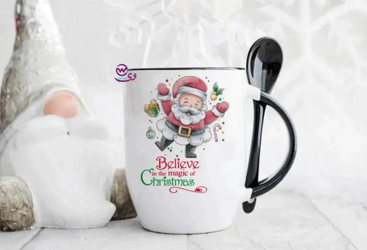 Mug-With Spoon -Christmas-A - WE PRINT