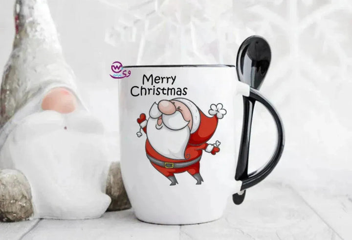 Mug-With Spoon -Christmas-A - WE PRINT