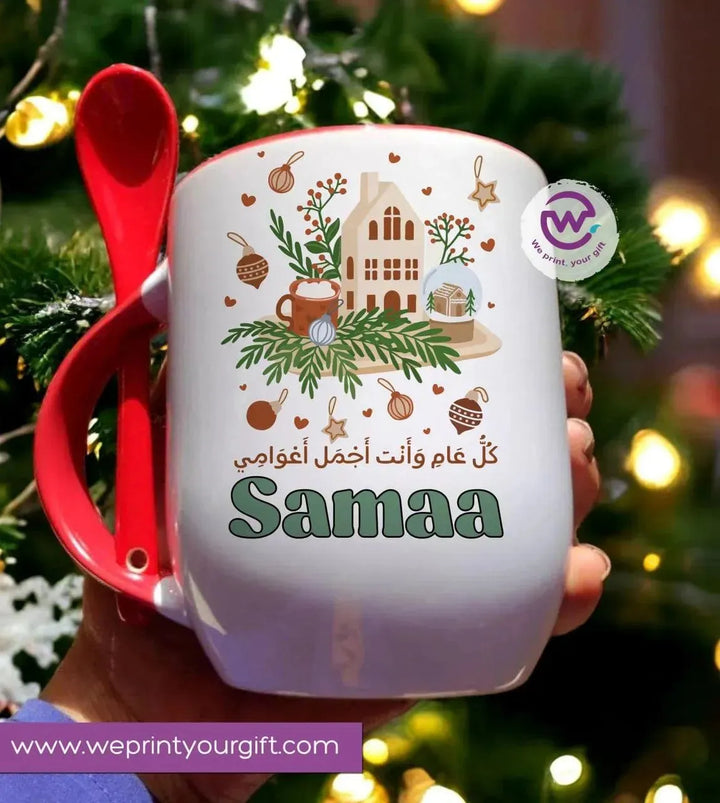 Mug-With Spoon -Christmas - WE PRINT