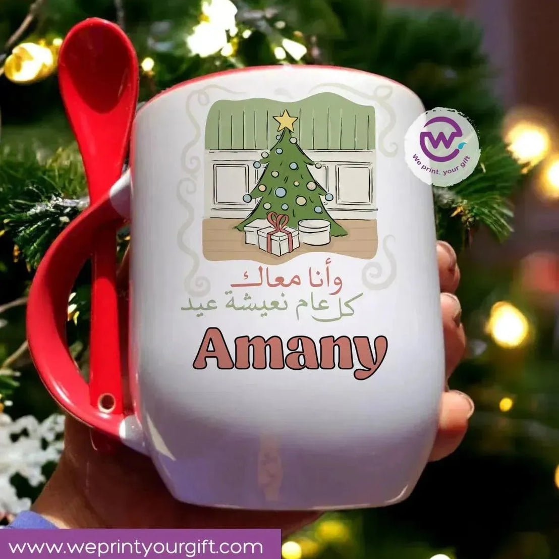 Mug-With Spoon -Christmas - WE PRINT