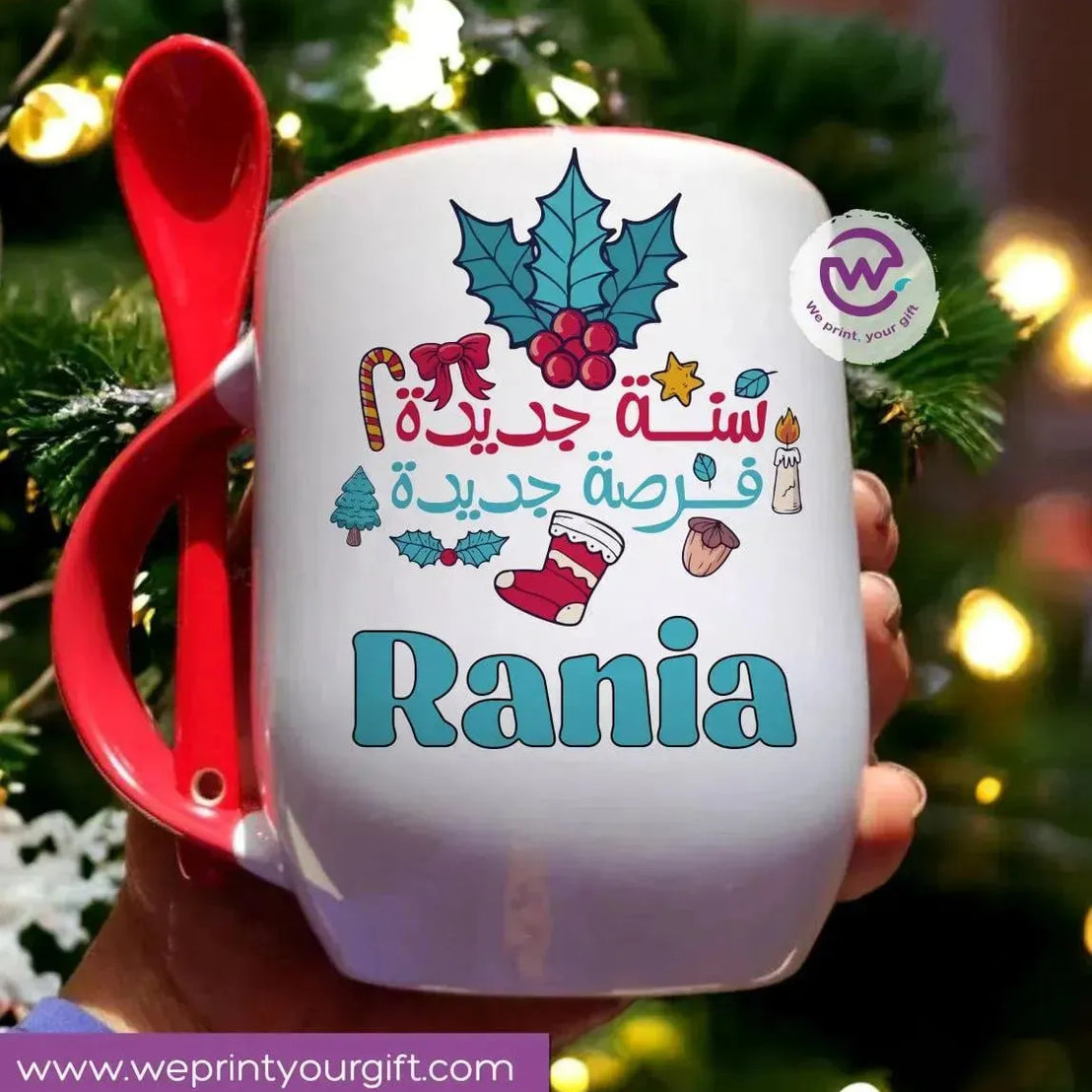 Mug-With Spoon -Christmas - WE PRINT