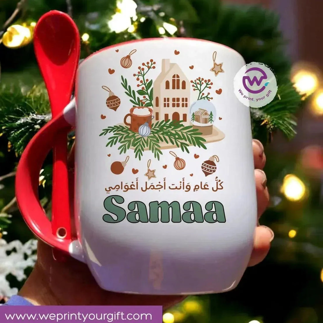 Mug-With Spoon -Christmas - WE PRINT