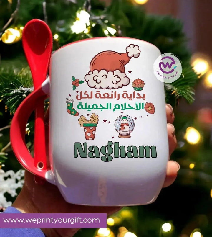 Mug-With Spoon -Christmas - WE PRINT