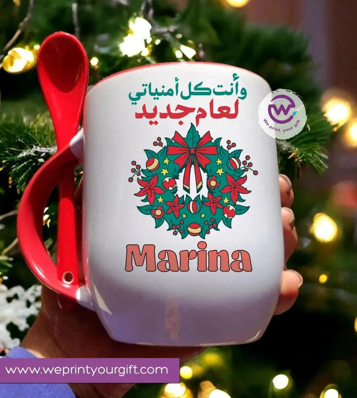 Mug-With Spoon -Christmas - WE PRINT