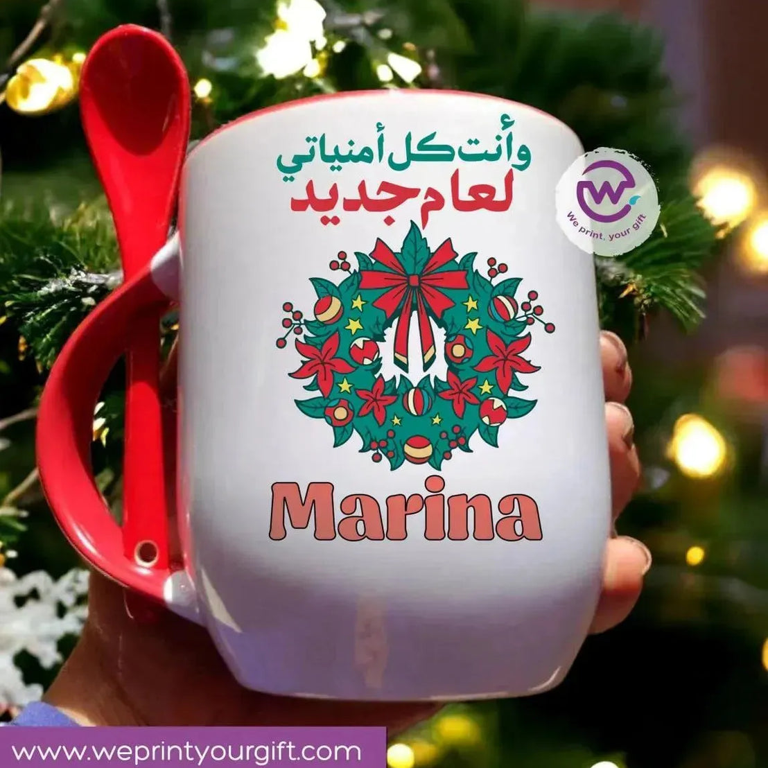 Mug-With Spoon -Christmas - WE PRINT