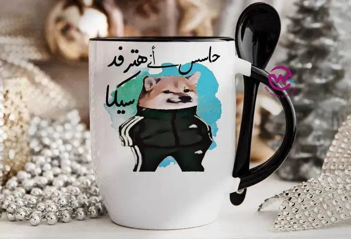 Mug-With Spoon - Comic C - WE PRINT