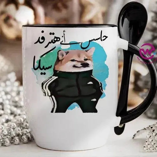 Mug-With Spoon - Comic C - WE PRINT