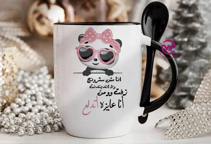 Mug-With Spoon - Comic -D - WE PRINT