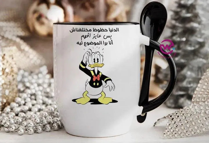 Mug-With Spoon - Comic -D - WE PRINT