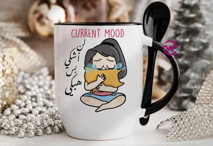 Mug-With Spoon - Comic -D - WE PRINT