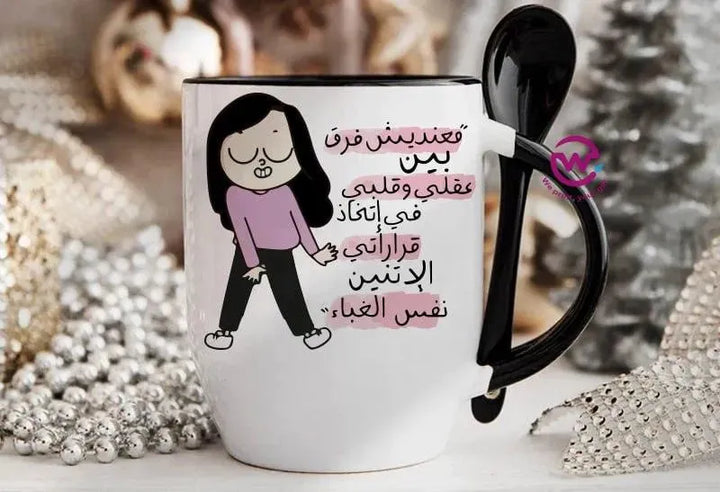 Mug-With Spoon - Comic -D - WE PRINT