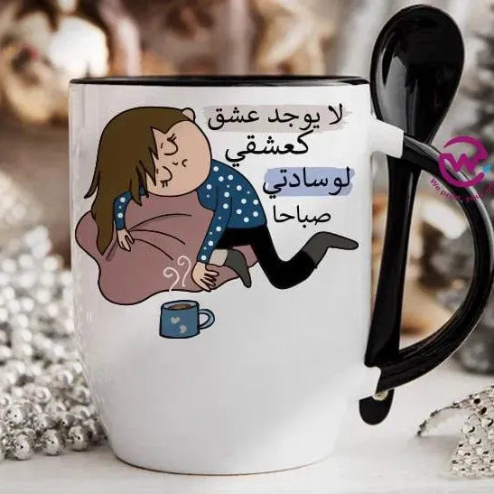 Mug-With Spoon - Comic -D - WE PRINT