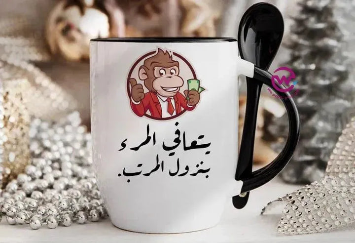 Mug-With Spoon - Comic -E - WE PRINT