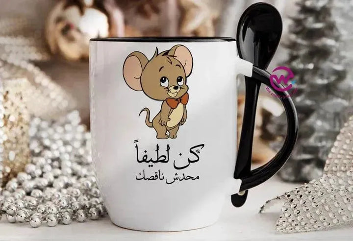 Mug-With Spoon - Comic -E - WE PRINT