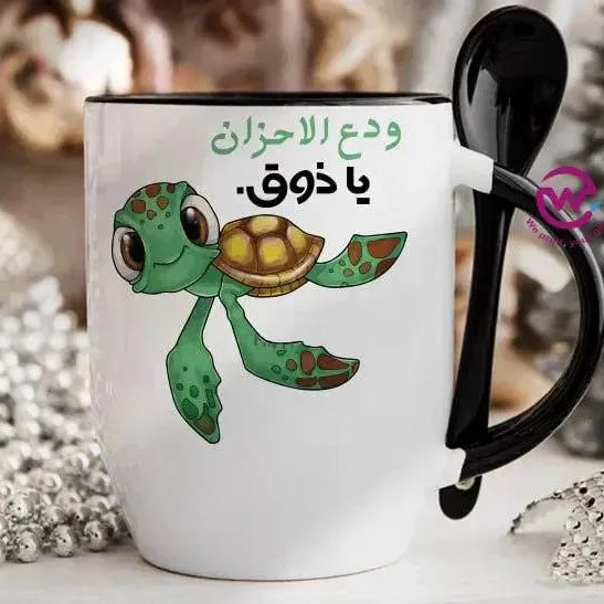 Mug-With Spoon - Comic -E - WE PRINT