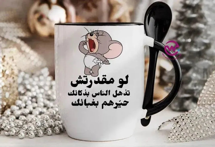 Mug-With Spoon - Comic -E - WE PRINT