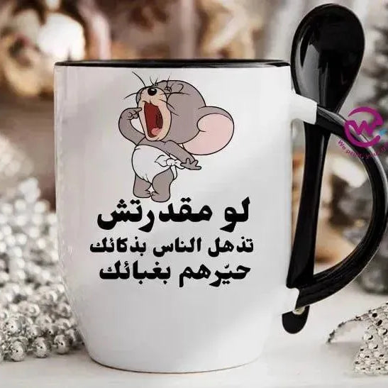 Mug-With Spoon - Comic -E - WE PRINT