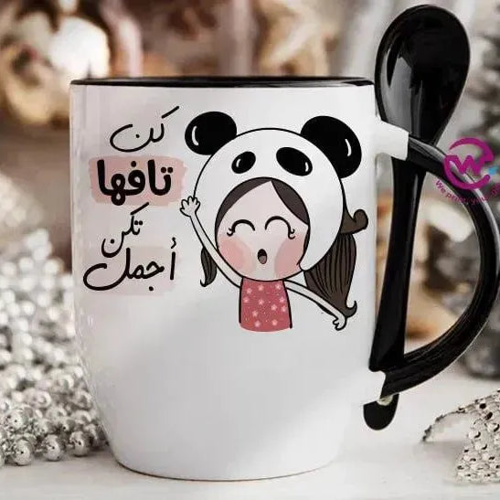 Mug-With Spoon - Comic -E - WE PRINT