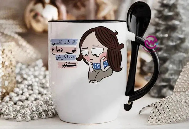 Mug-With Spoon - Comic -E - WE PRINT