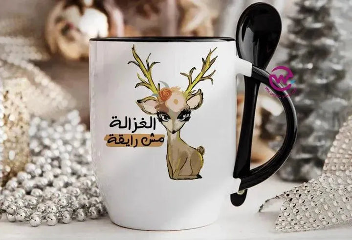 Mug-With Spoon - Comic -E - WE PRINT