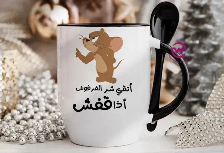 Mug-With Spoon - Comic -E - WE PRINT