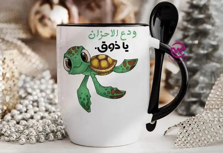 Mug-With Spoon - Comic -E - WE PRINT