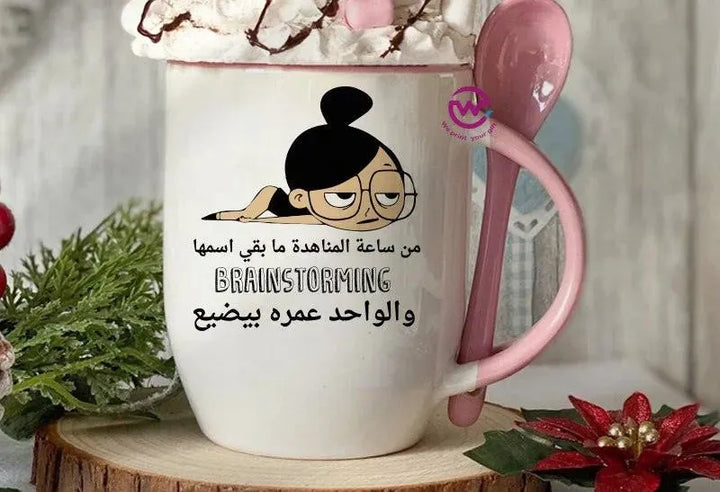 Mug-With Spoon -Comic -F - WE PRINT