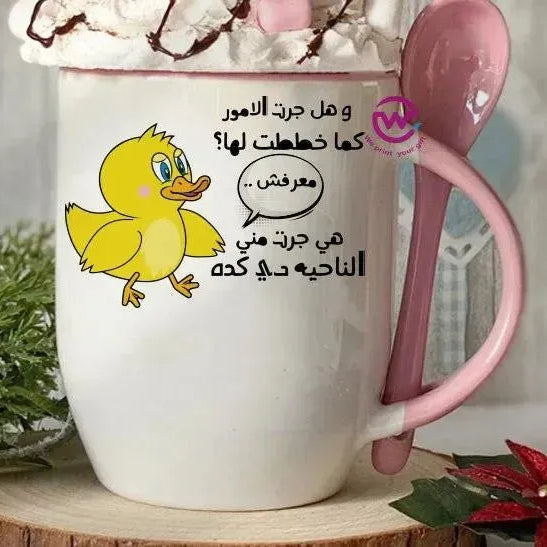 Mug-With Spoon -Comic -F - WE PRINT