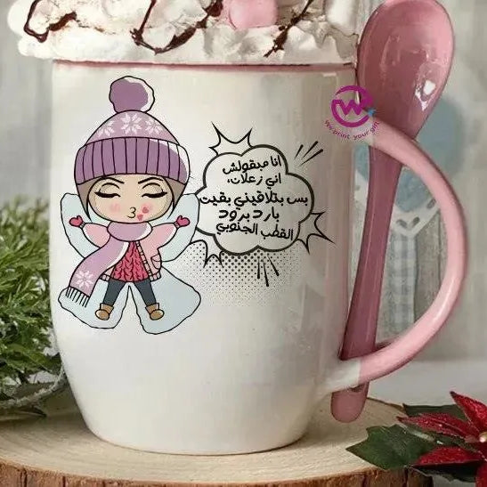 Mug-With Spoon -Comic -F - WE PRINT