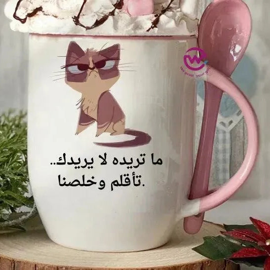 Mug-With Spoon -Comic -F - WE PRINT