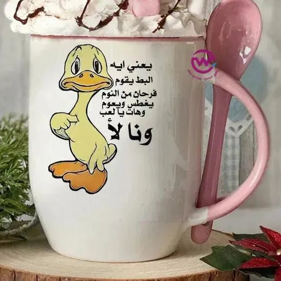 Mug-With Spoon -Comic -F - WE PRINT