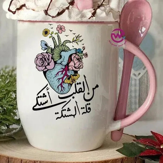 Mug-With Spoon -Comic -F - WE PRINT