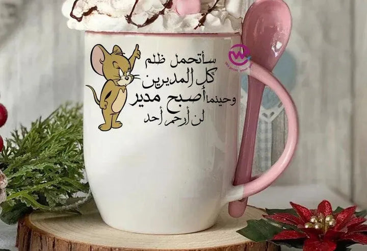 Mug-With Spoon -Comic -G - WE PRINT