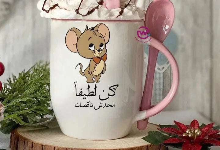 Mug-With Spoon -Comic -G - WE PRINT