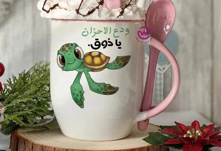 Mug-With Spoon -Comic -G - WE PRINT