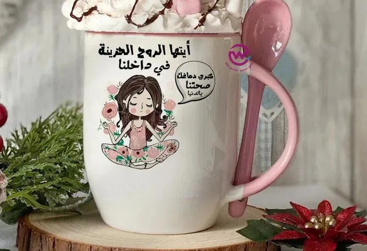 Mug-With Spoon -Comic -G - WE PRINT