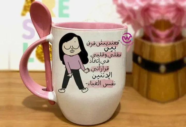 Mug-With Spoon -Comic -H - WE PRINT