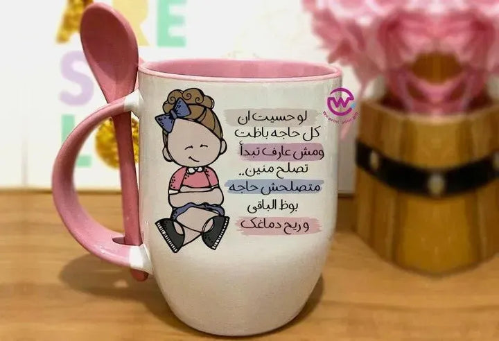 Mug-With Spoon -Comic -H - WE PRINT