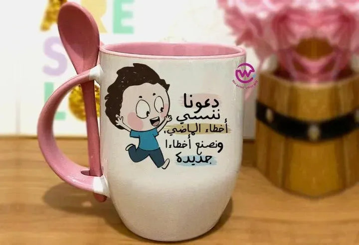 Mug-With Spoon -Comic -H - WE PRINT